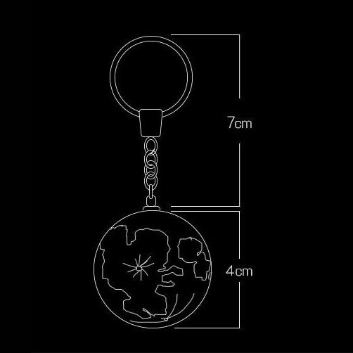 Moon Lamp Light-Up Keychain