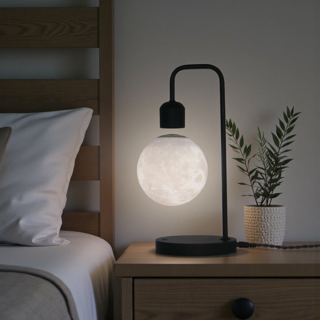 Magnetic Levitation Moon Light with Wireless Phone Charging