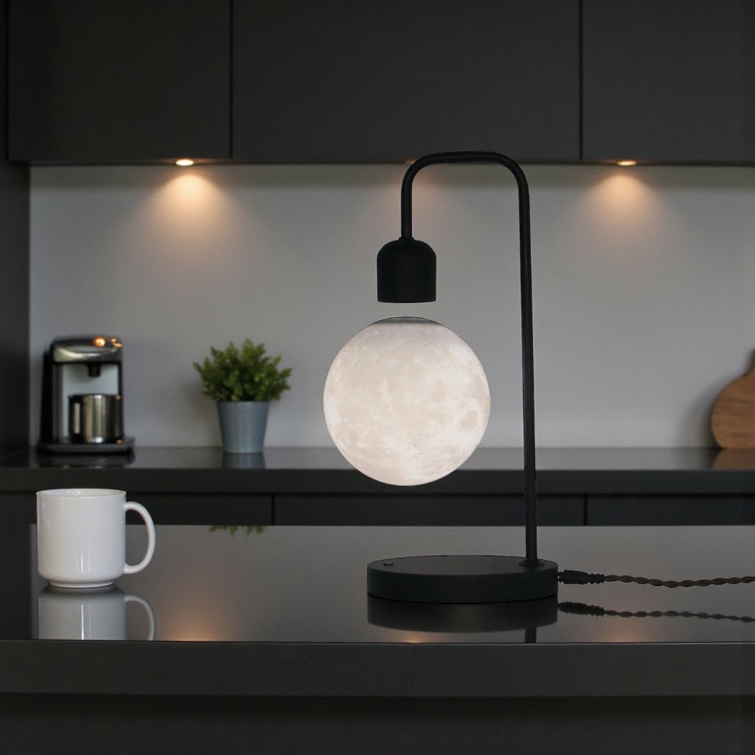 Magnetic Levitation Moon Light with Wireless Phone Charging