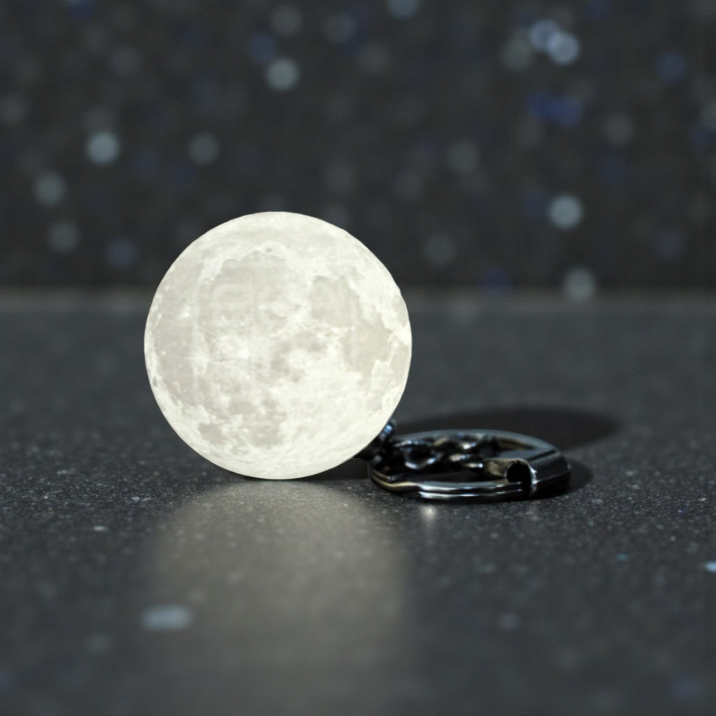 Moon Lamp Light-Up Keychain