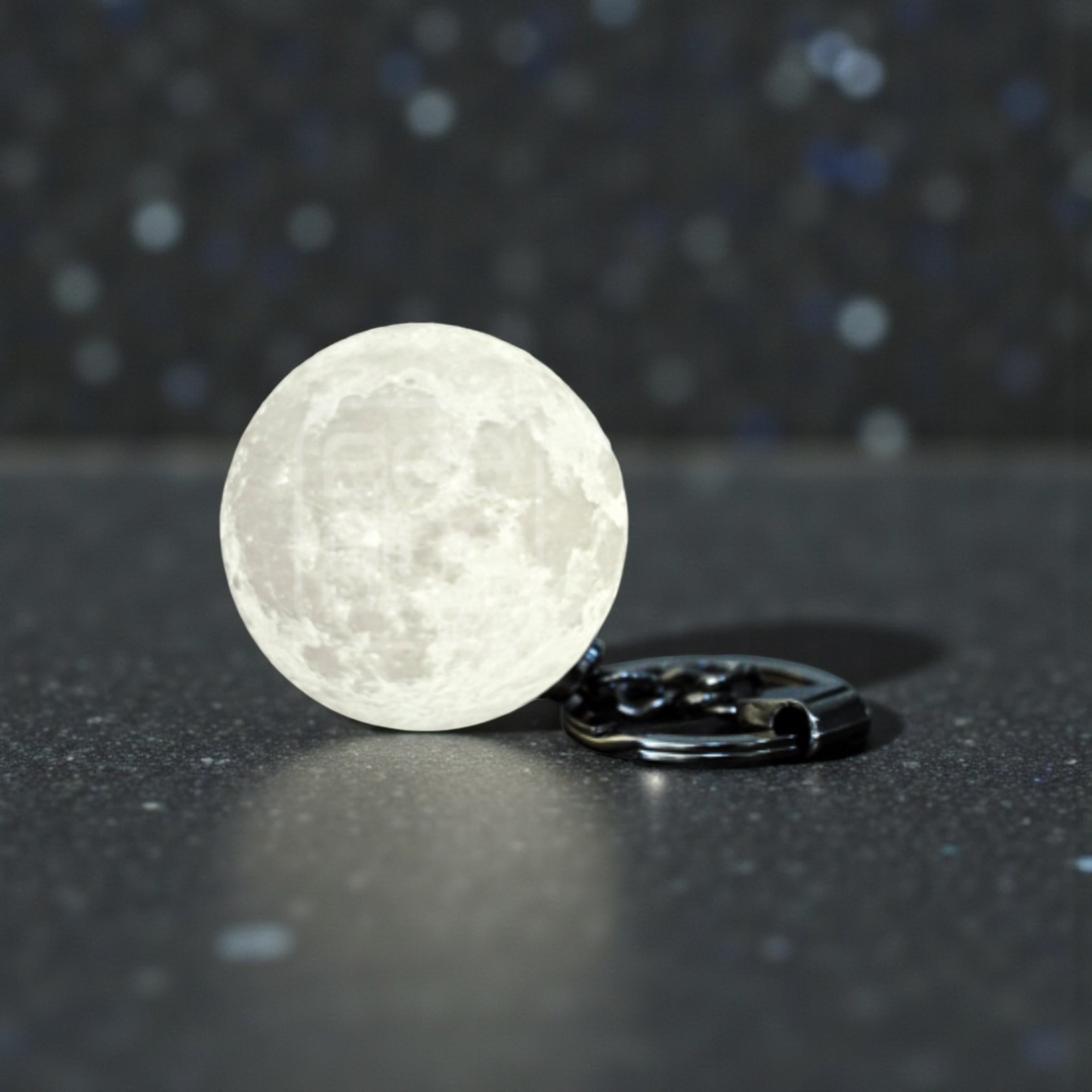 Moon Lamp Light-Up Keychain